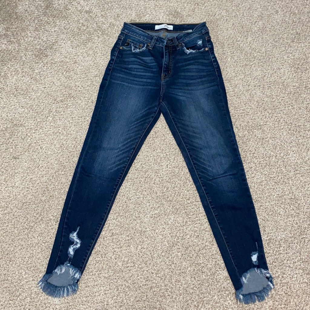 High Waist Mild Distress Jeans